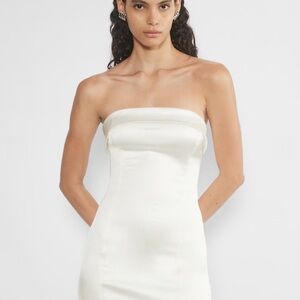 Aritzia Strapless Cream Dress